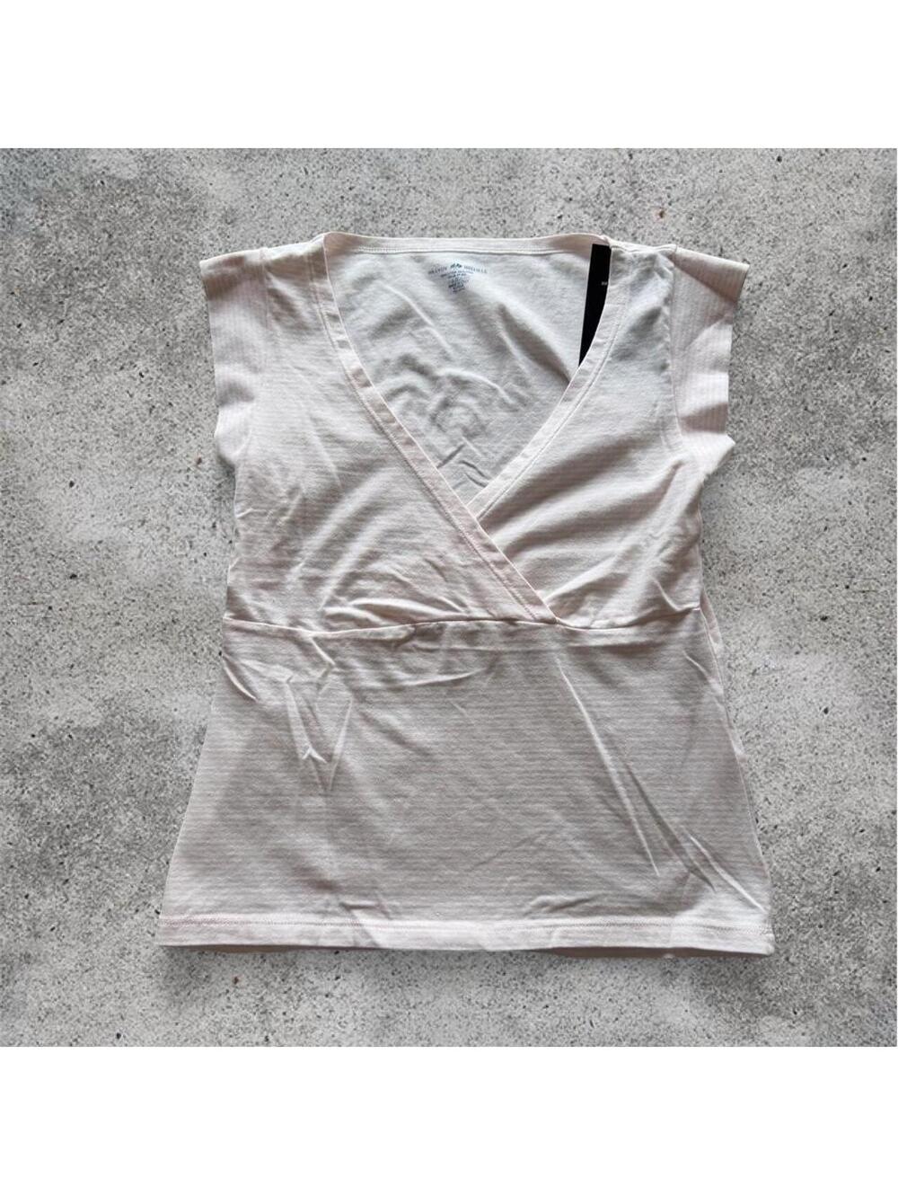 Brandy Melville pink and white striped amara top